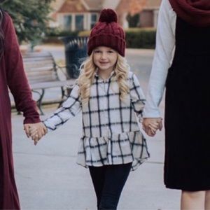 Hayden Plaid Button Down Drop Hem Top